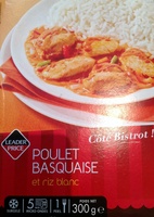 Poulet Basquaise et riz blanc