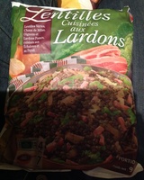 Lentilles cuisinées aux lardons