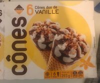 6 cônes duo de vanille