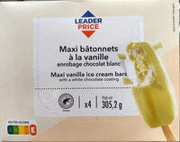 Maxi bâtonnets Vanille chocolat blanc