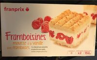 Mousse a la vanille avec framboises