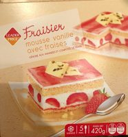 Fraisier mousse vanille avec fraises