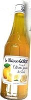 Sirop de citron jaune de Sicile