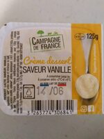Crème dessert saveur vanille