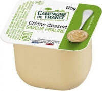 Crème dessert saveur praliné
