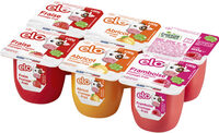 Fromage frais sucré à base de fruits assortiment Abricot, fraise, framboise 6 x 100 g