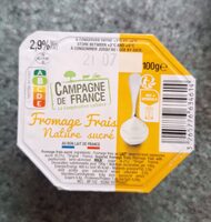 Fromage frais nature sucré