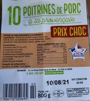 10 poitrines de porc à la provençale