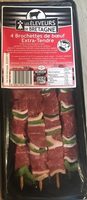 4 brochettes de boeuf extra-tendre