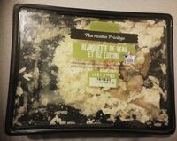 Blanquette de veau et riz cuisiné