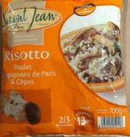 Risotto poulet champignons de paris et cèpes