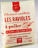 Les ravioles à poêler - tomate et fromage frais