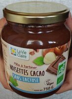 Pâte À Tartiner Noisettes Cacao Sans Lactose