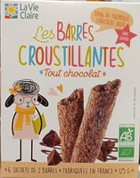 Barres croustillantes tout chocolat