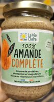 Purée d'Amandes complètes non toastées