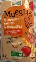 Muesli Aux 5 Cereales, Raisins Et Noisettes