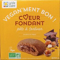 Biscuit fourré a la pâte à tartiner
