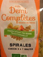 Pâtes spirales demi-complètes