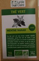 Thé vert menthe nanah