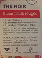 Thé noir, fruits rouges