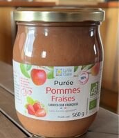 Purée pommes fraises