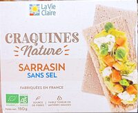 Craquines nature sarrasin sans sel