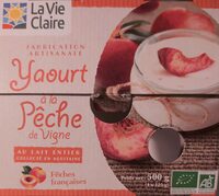 Yaourt à la pêche de vigne
