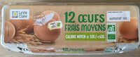 Oeufs frais moyens bio