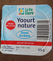 Yaourt Nature demi-écrémé