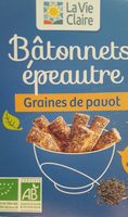 Bâtonnets épeautre au graines de pavot