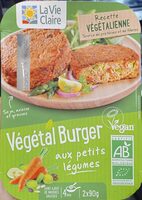 Vegetal burger petits legumes
