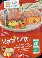 Végétal Burger à l'emmental, tomme de brebis et poivron