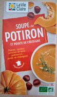Soupe de potiron et pointe de châtaigne