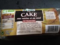 Cake aux raisins et au miel