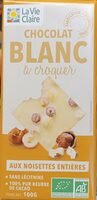 Chocolat blanc à croquer noisettes entières