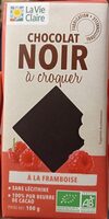Chocolat noir à croquer framboise