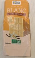 Chocolat blanc pointe de vanille