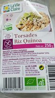 Torsades riz quinoa