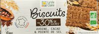 Biscuits avoine cacao -30% sucres