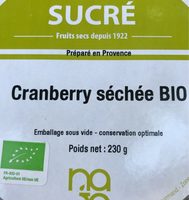 Cranberry séchée bio