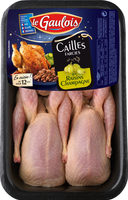 Cailles farcies aux raisins et au cognac