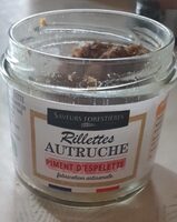 Rillettes autruche piment d'espelette
