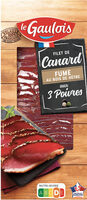 Filet de canard fumé aux 3 poivres s/skin