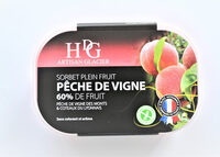 Sorbet peche vigne