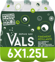 VALS Eau Minérale Naturelle Finement Pétillante 6x1.25L