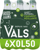 VALS Eau Minérale Naturelle Finement Pétillante 6x50cl