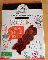 Torsades bio 100% lentilles corail