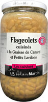 Flageolets cuisinés graisse de canard et lardons