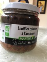 Lentilles cuisinées à l'ancienne