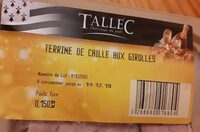 Terrine de caille aux girolles